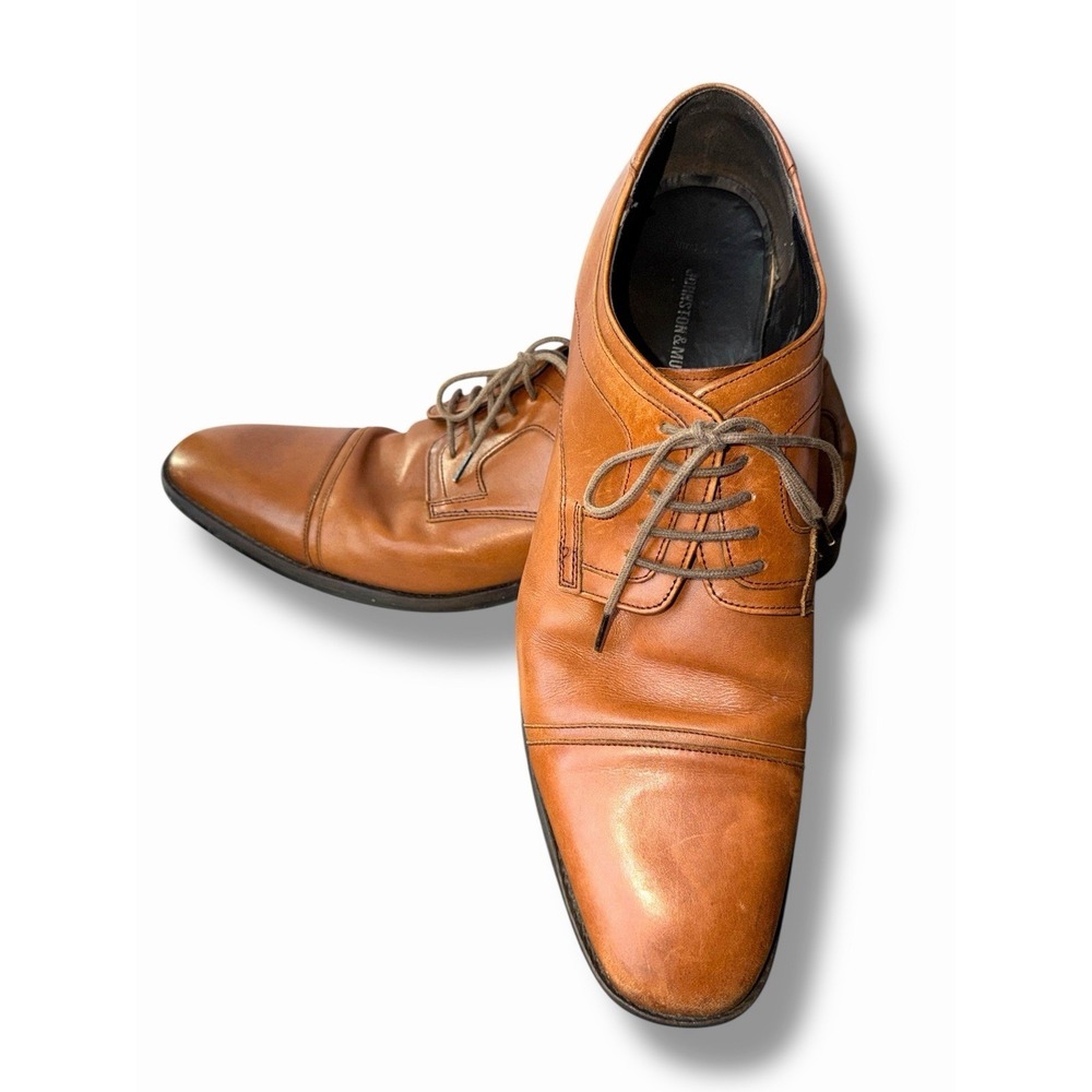 JOHNSTON & MURPHY MEN'S BRANNING CAP TOE WATERPROOF SHOES SIZE 15 Dress Business - Picture 3 of 9